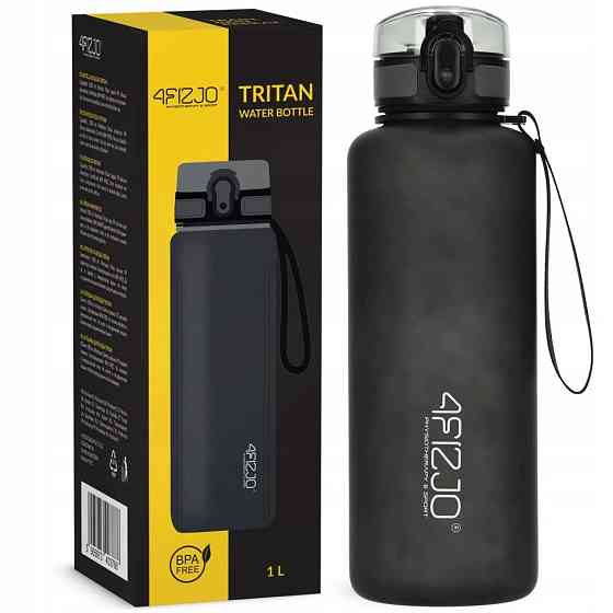 Пляшка для води спортивна 4FIZJO P-5905973403788, 1000 мл, чорний Вінниця