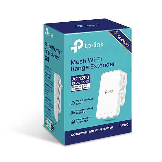 Точка доступу TP-Link RE300 (AC1200, MESH) зовнішній адаптер живлення Харьков