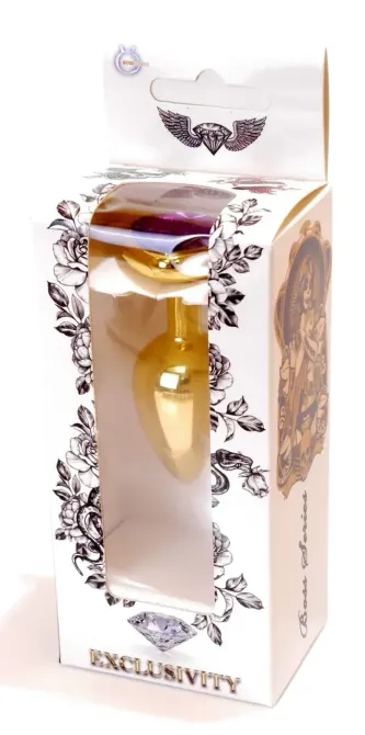 Анальна пробка Boss Series - Jewellery Gold Heart PLUG Purple S, BS6400043 Sex Aura Київ - фото 7