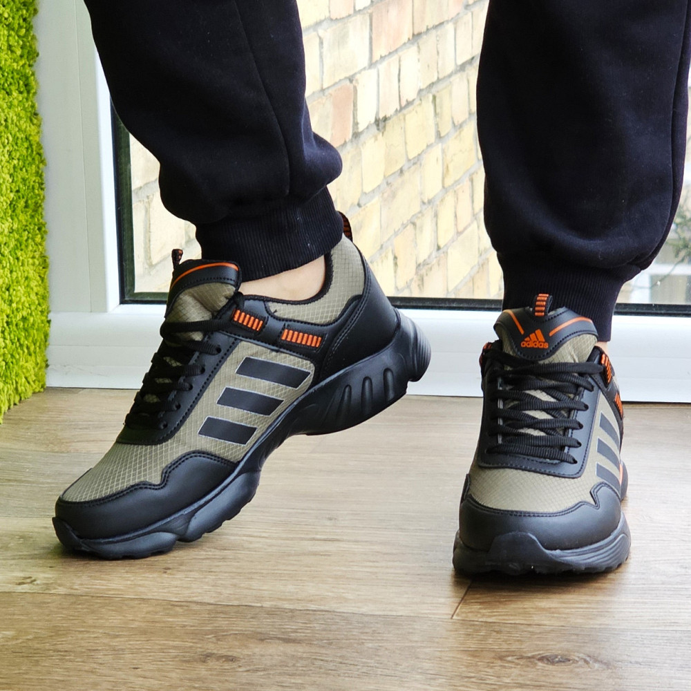 Мужские Кроссовки Adidas Waterproof Цвет Хаки Адидас Зелёные (размеры: 40,41,42,43) ВидеоОбзор Днепр - изображение 7