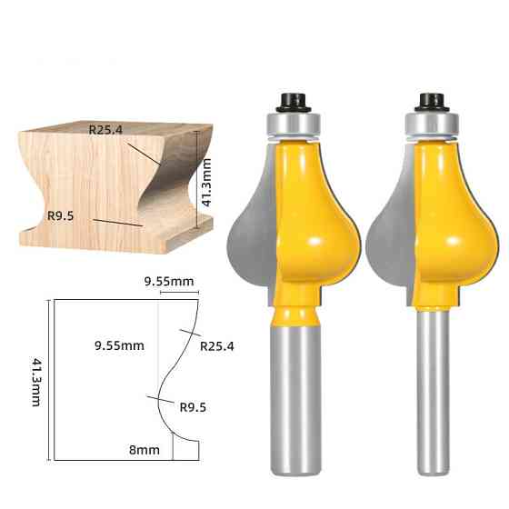 Фігурна кромкова фреза з підшипником для плінтусів Київ