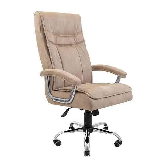 Офісне крісло керівника Burgas Mustang Хром M1 Tilt Кремовий Київ