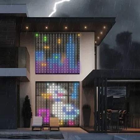 Гирлянда штора SMART SFK07 2×2м 20 нитей по 20 лампочек с управлением через APP, Bluetooth, USB Одесса - изображение 5