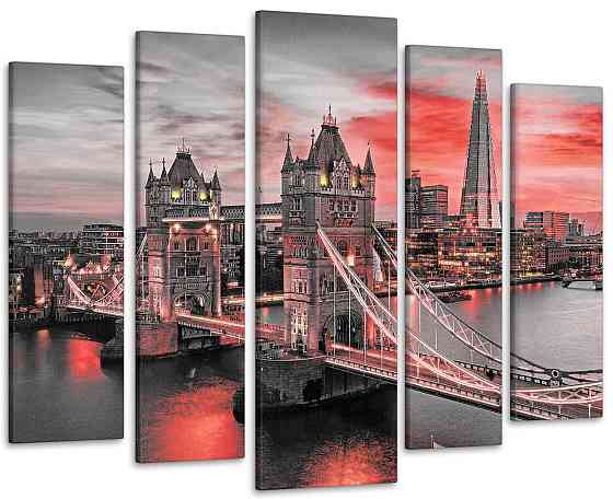 Модульная картина Лондон Закат Art-275_5 ( 80х118см ) 99x140 см Киев