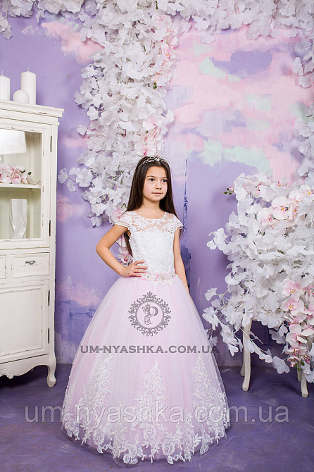 Длинное нарядное платье Дианочка Нежно-розовое на 4-5, 6-7 лет Кривой Рог - изображение 2