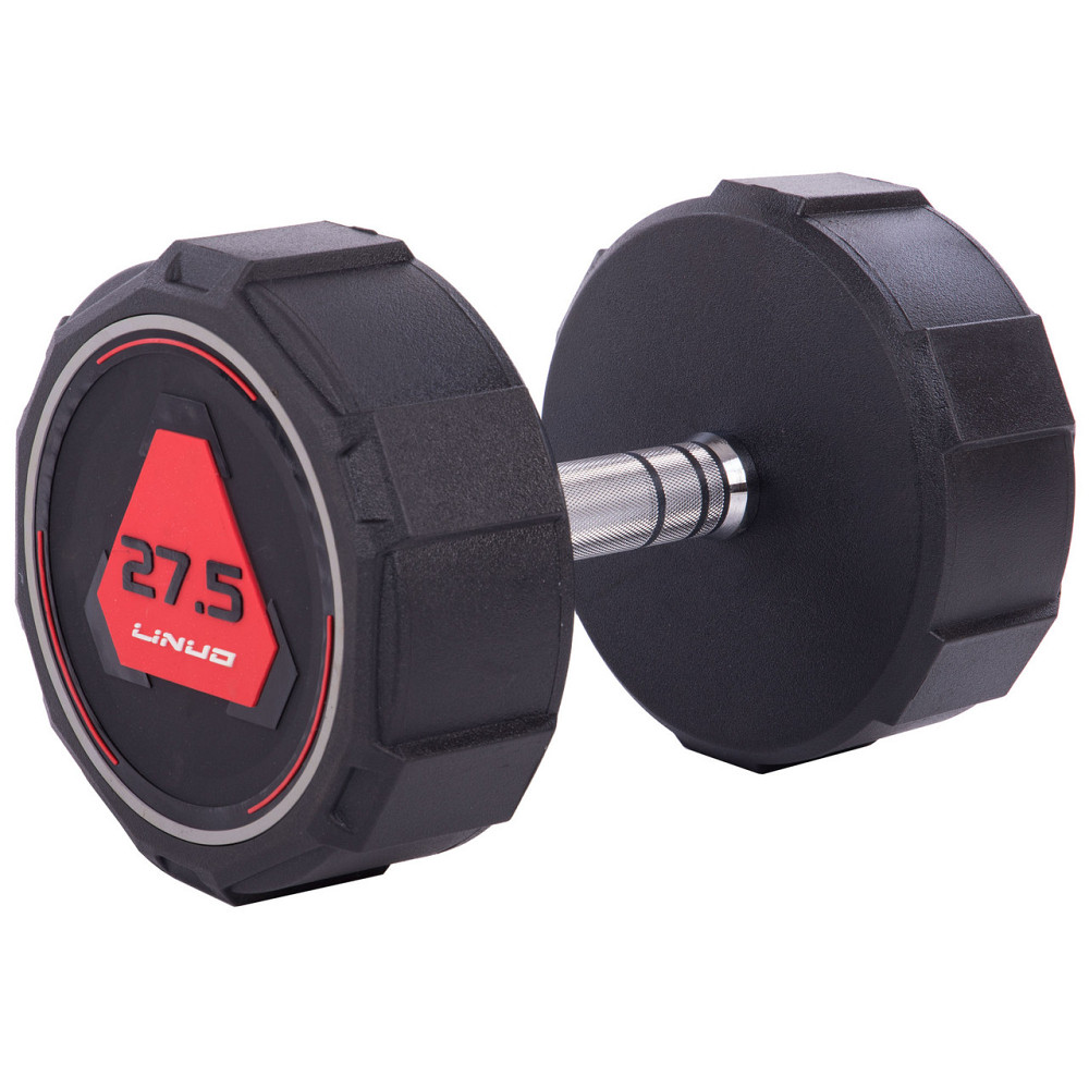 Гантель 27.5 кг цільна професійна LI NUO-3618-27_5 Київ - фото 1