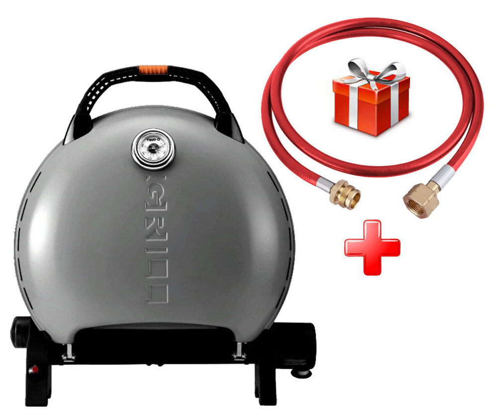 КОМПЛЕКТ Портативний переносний газовий гриль O-GRILL 600T, срібло + шланг в подарунок! Код: 011681 Рівне - фото 11