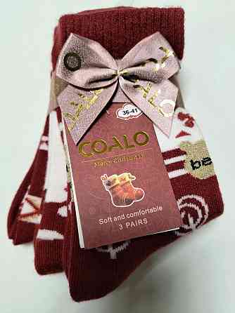 Шкарпетки жіночі новорічні в наборі з 3 шт. Розмір 36-41 COALA BM6360 Київ