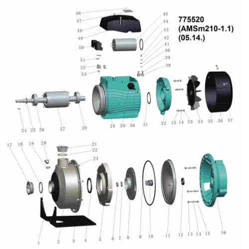 Насос відцентровий 1,1кВт 19,7м 300л/хв нержавіюча сталь Leo Житомир - изображение 2