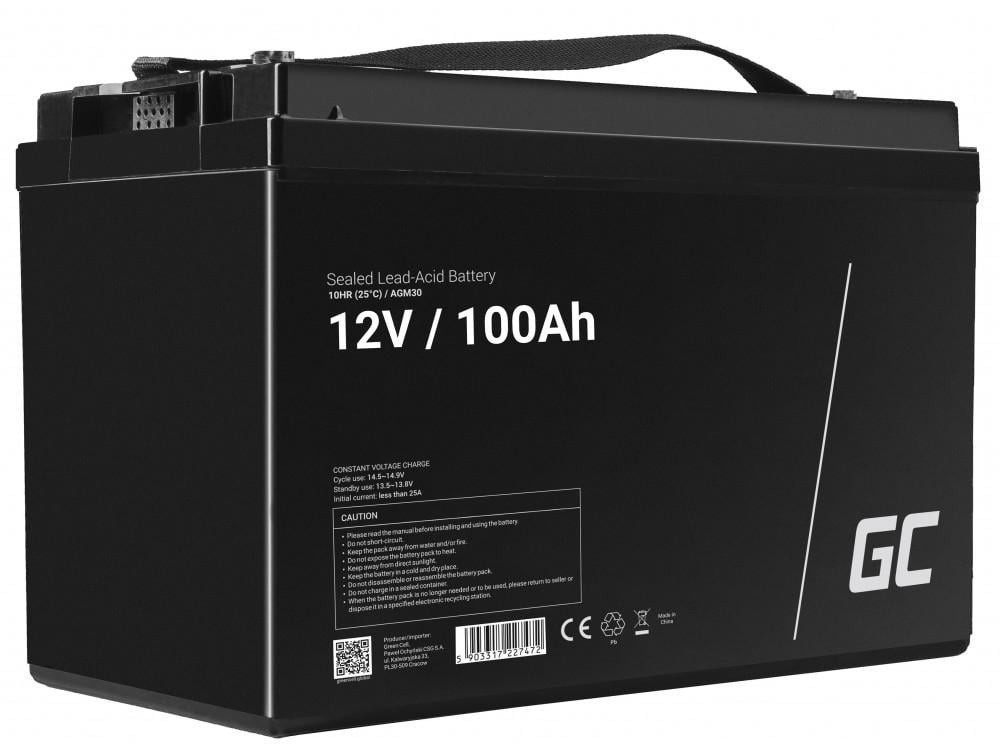 Акумулятор Green Cell AGM VRLA 100Ah 12V (AGM30) акб для дому Київ - фото 1