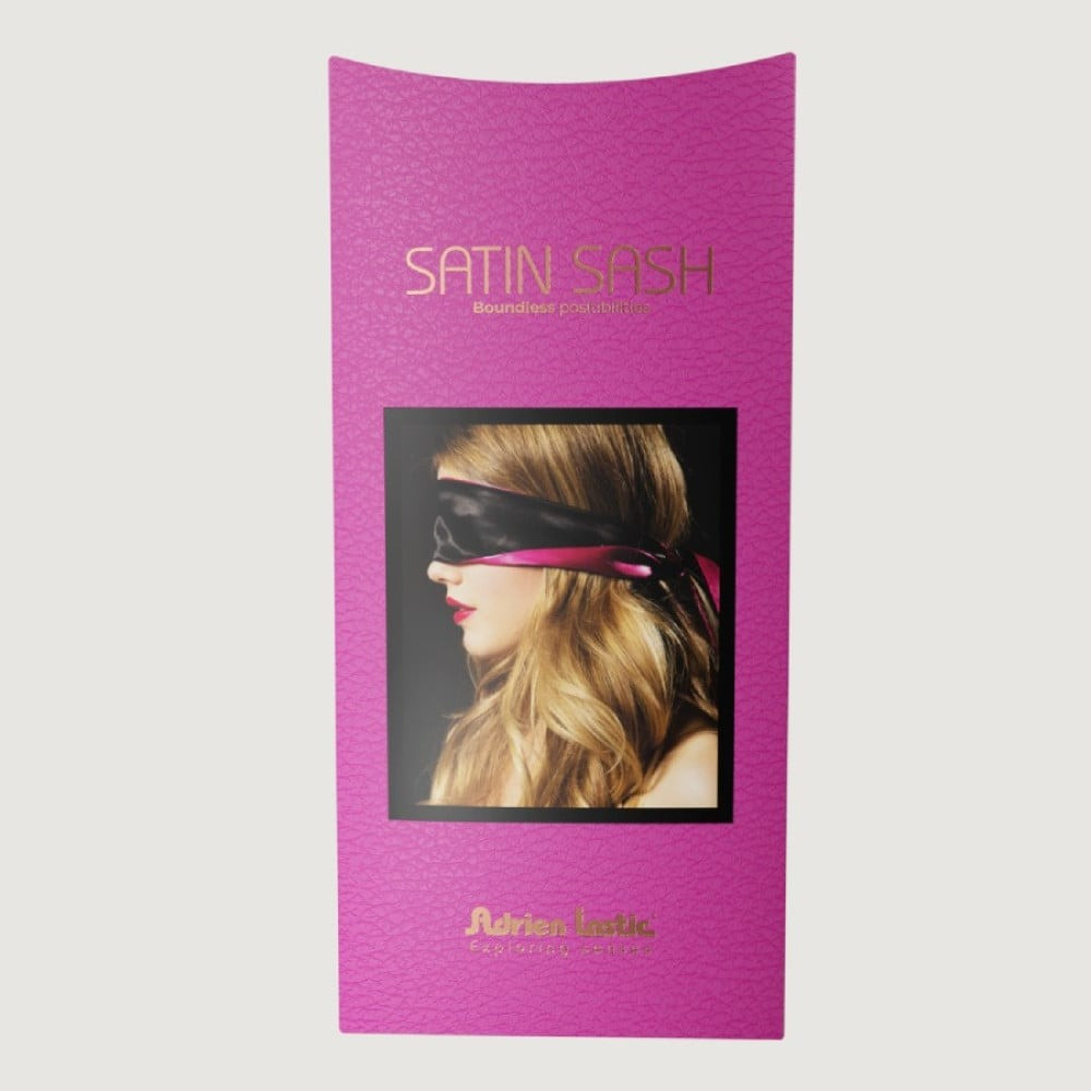 Повязка из сатина на глазу Adrien Lastic Satin Sash черно-розовая Sex Aura Киев - изображение 7