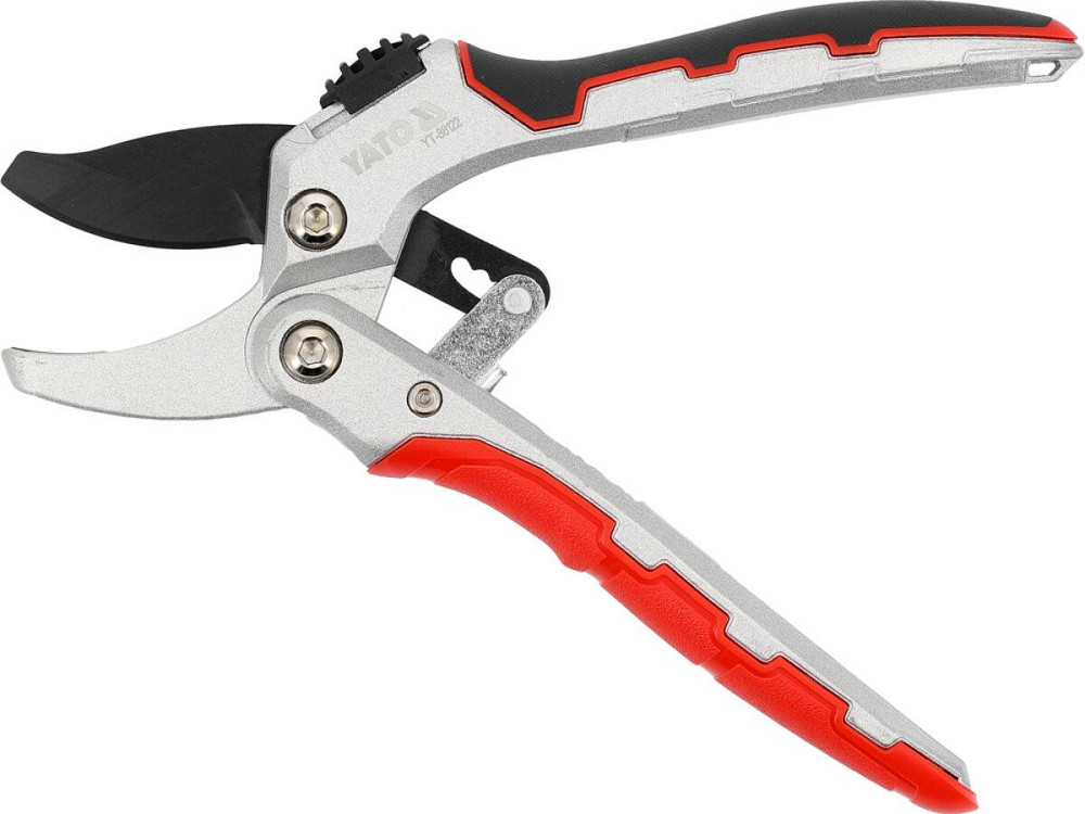 Секатор ковалдовий YATO до гілок Ø≤ 20 мм, l= 190 мм, з блокуванням і храповиком, алюмінієві ручки Одеса - фото 1