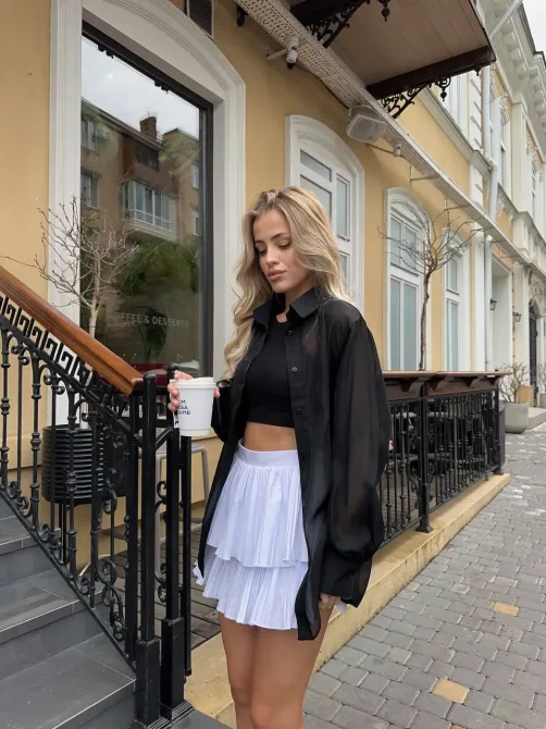 Сорочка з шифону та спідниця-шорти у продажі окремо Одеса - фото 9