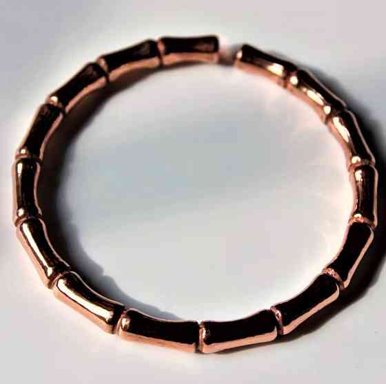 Браслет медный жесткий открытый, минималистичный браслет из меди 99.9%, регулируемый, женский аксессуар Киев