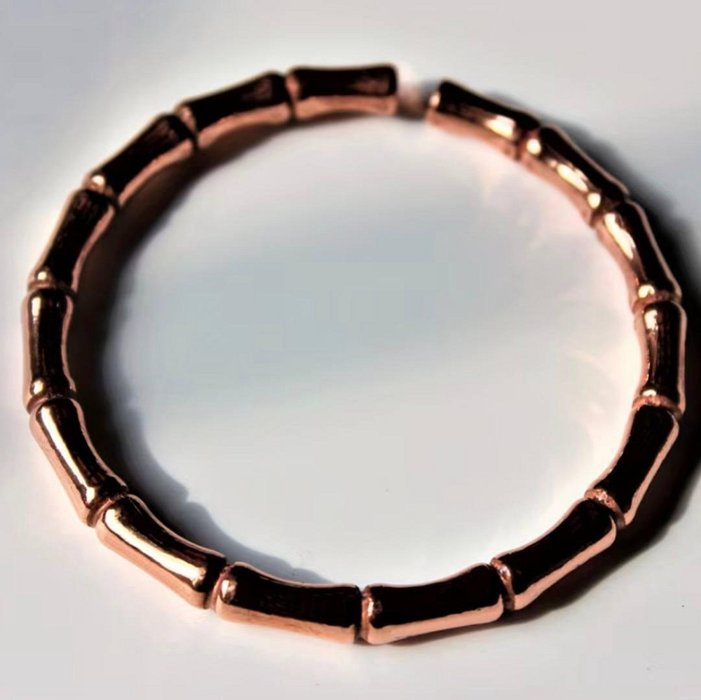 Браслет мідний жорсткий відкритий, мінімалістичний браслет з міді 99.9%, регульований, жіночий аксесуар Київ - фото 2