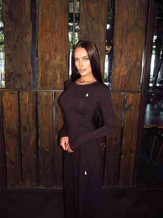 Женский базовый прогулочный костюм двойка: лонг и штаны вискоза Одесса