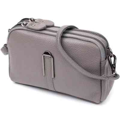 Сумка Vintage Из натуральной кожи Серая (22278) Винница