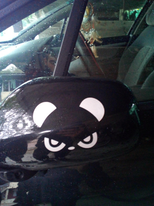 Наклейки на авто Панда Чорна, Біла на дзеркала Київ - фото 5