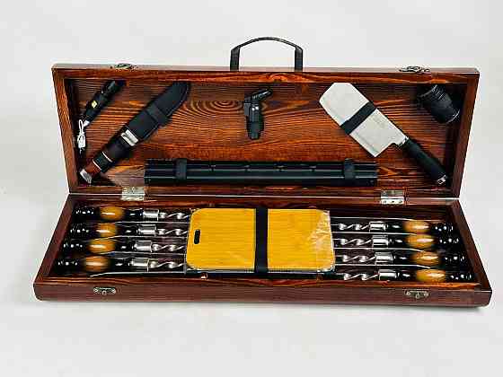 Подарунковий набір шампурів у дерев'яному кейсі ФОРЕСТ HAPPY DAYS Тернопіль