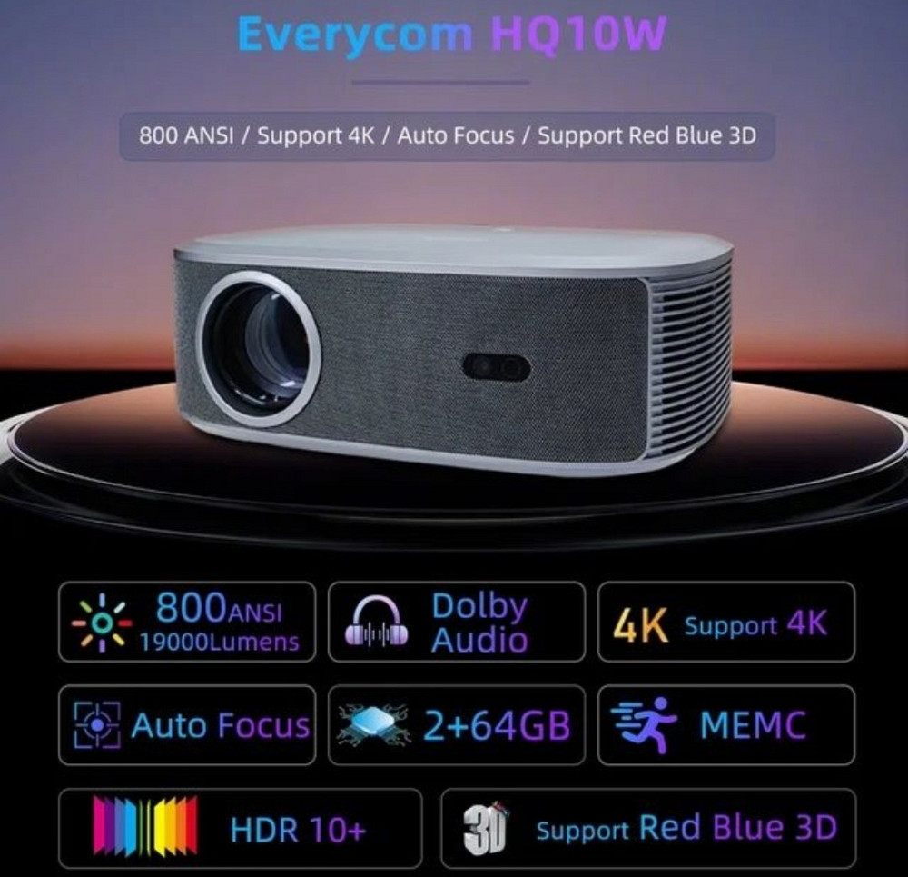 Наявність 1 LCD проєктор Everycom HQ10W Київ - фото 8
