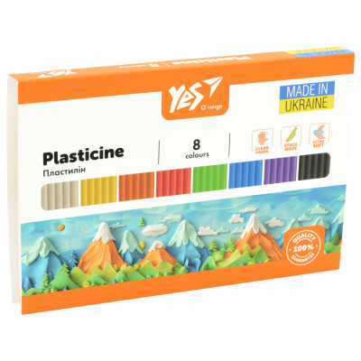 Пластилин Yes Orange Line 8 кольорів 160 г (540687) Винница - изображение 1