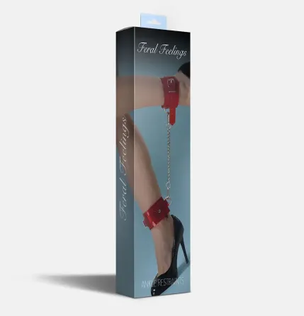 Поножи Feral Feelings - Ankle Restraints Red Trasparent Львів