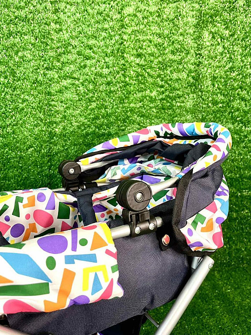 Коляска для ляльки Melogo металева з люлькою-переноскою кошиком Темно-синя (9369/82100) Чернігів - фото 6