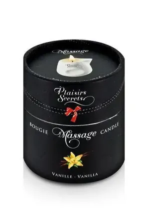 Масажна свічка Plaisirs Secrets Vanilla (80 мл) подарункове паковання, керамічний посуд Львів