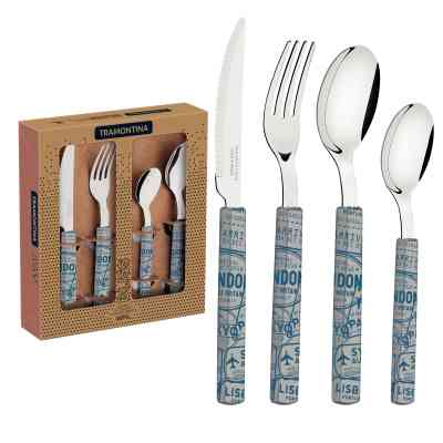 Набор столовых приборов Tramontina Bliss 16 предметів Сірий (29899/128) Винница