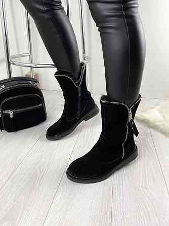 Ботинки D and V черные натуральная замша зима высота 19см размер 37 (3031) Коломыя