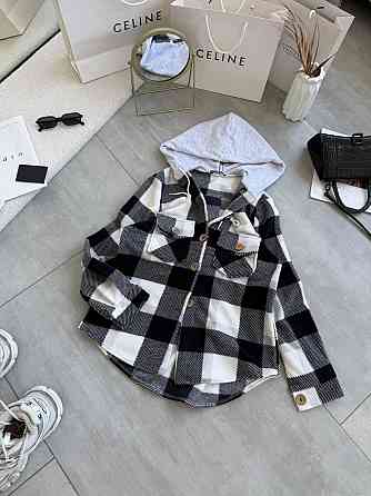 Женская теплая оверсайз рубашка с капюшоном турецкий двусторонний флис Полар Серый, 48/52 Одесса