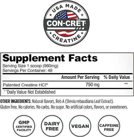 Креатин гидрохлорид Con-Cret Patented Creatine HCl, 61.4 g (Pineapple) Луцк