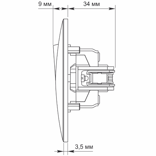 BINERA крем Вимикач внутрішній прохідний 2кл Videx Житомир