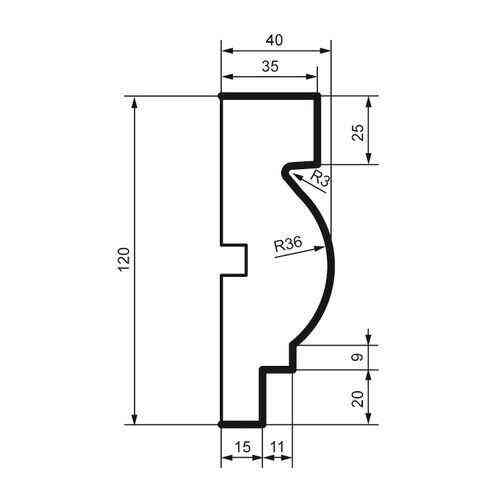 Молдинг фасадный Prestige Decor MC 115 Днепр