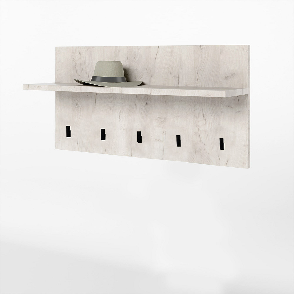 Вешалка на стену Эверест Соната-800 80х40 см дуб крафт белый (DTM-2729) Львов - изображение 2