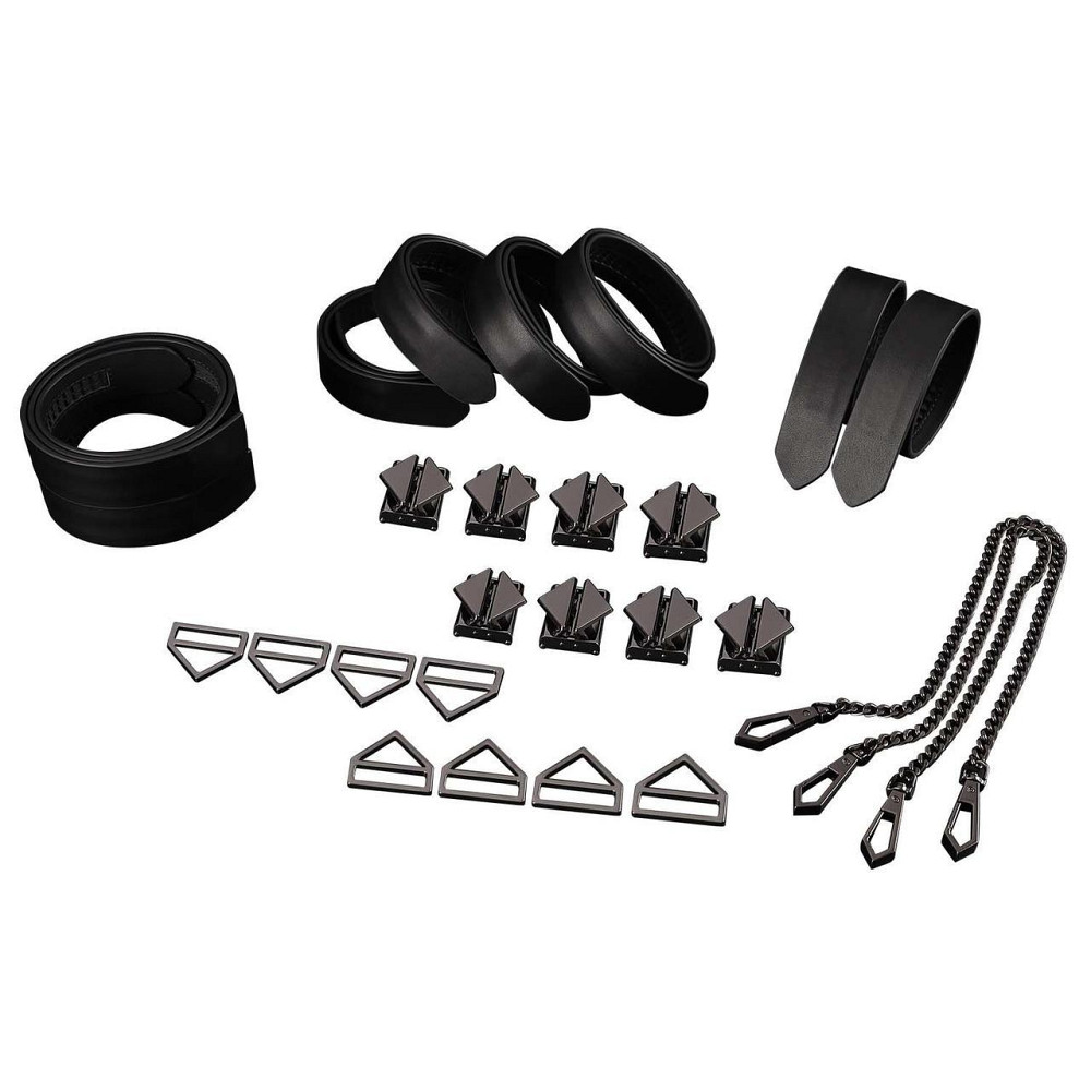 Набір із 8 ременів для зв'язування LOCKINK 8-Bondage-Straps Restraint Set — Black Sex Aura Київ - фото 7