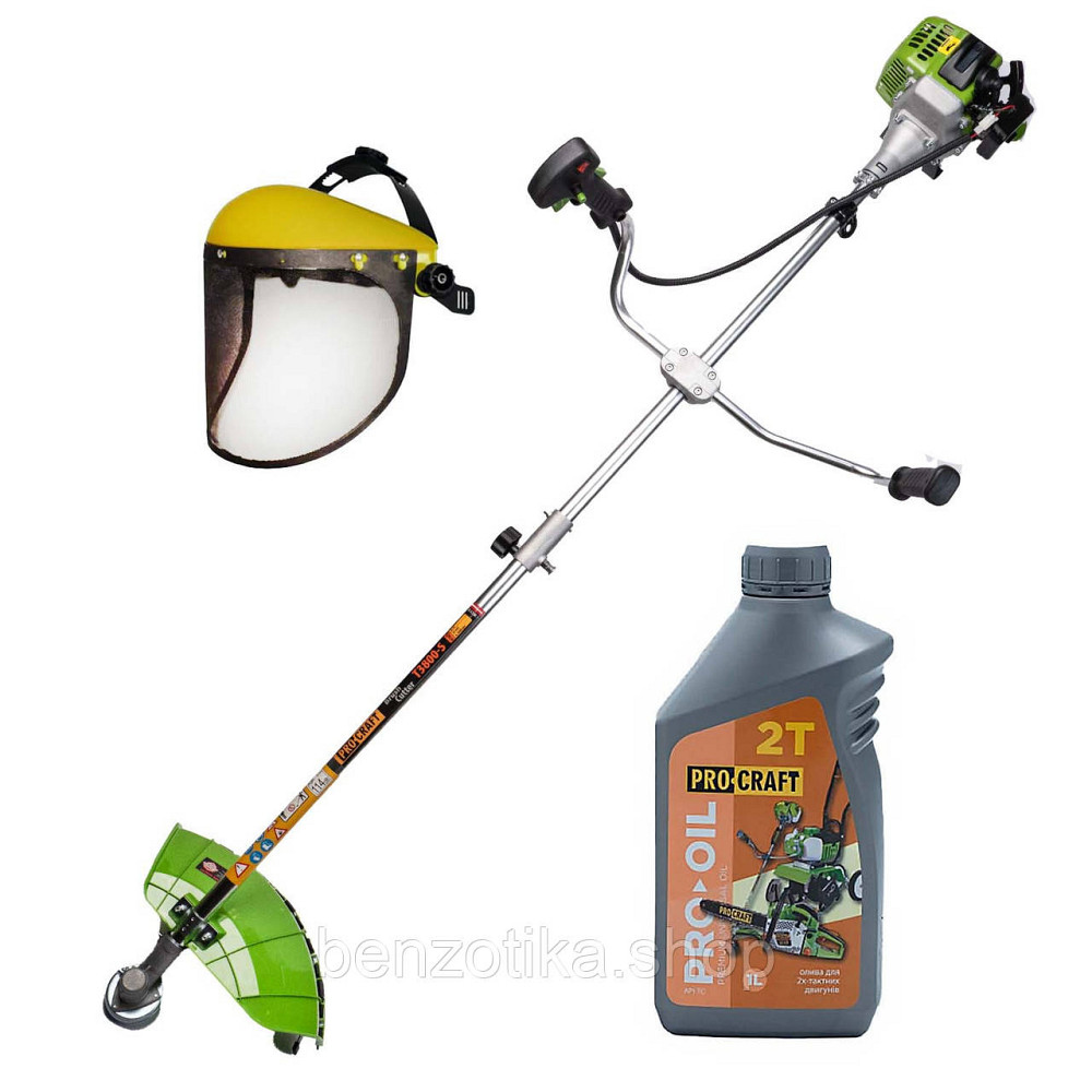 Коса бензинова Procraft T3800S + Олива Procraft 2T 1 л + захистна маска Киев - изображение 1