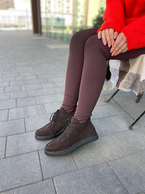 Arcoboletto Черевики жіночі Arcoboletto 305 шоколадні (весна-осінь, замша натуральна) (5771) Коломыя - изображение 4