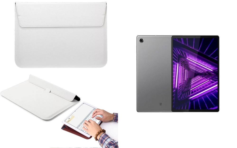 Чехол-конверт VitoCase для Lenovo Tab M10 FHD Plus (2nd Gen), с функцией подставки для планшета Белый Киев - изображение 1