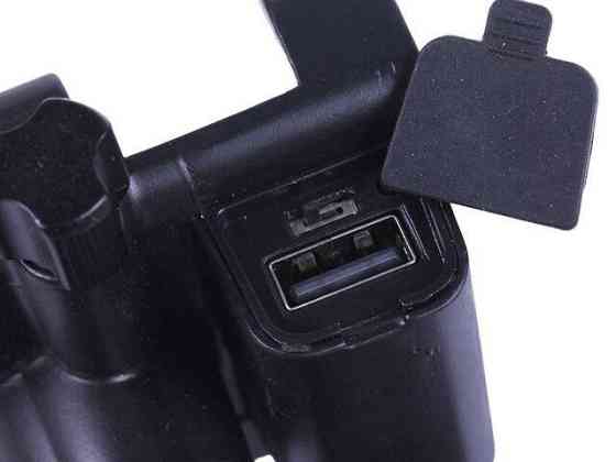 Держатель телефона HFCM-29  (крепление на руль), алюминий, черный, с зарядкой Мукачево