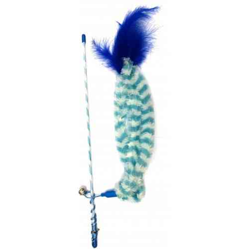 Іграшка GimCat Вудочка з трьома хвостами для котів, 46 см (текстиль) Київ