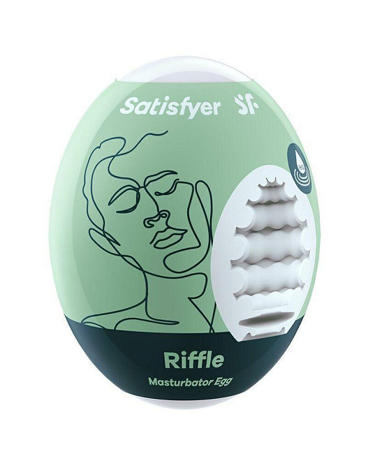 Самосмазывающийся мастурбатор-яйцо Satisfyer Masturbator Egg Riffle, одноразовый, не требует смазки Sex Aura Киев - изображение 1
