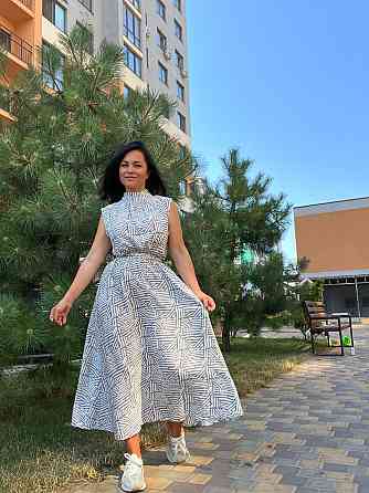 Сукня жіноча INDIGO BLUE 024569 довге без рукавів комір стійка сіра, сірий, S Одеса