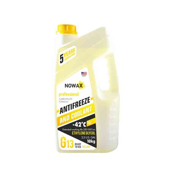 Антифриз Nowax Yellow G13 желтый готовый10кг Львов