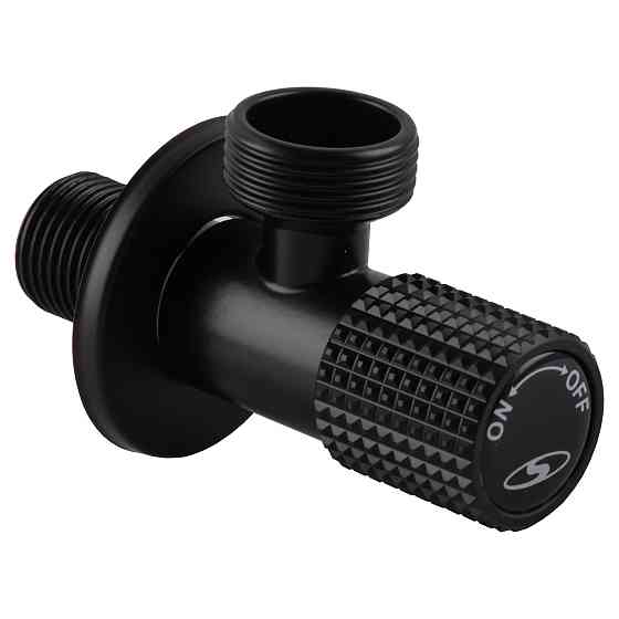 Кран кутовий кераміка SOLOMON EXCLUSIVE 1/2″X3/4″ 989 BB (BLACK/BLACK) ( 1шт.) Луцк