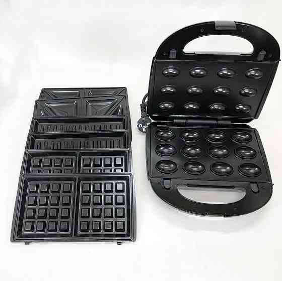 Сендвічниця бутербродниця зі змінними панелями, Гриль решітка для смаження м'яса, Сендвічниця 4в1 BO-63 Івано-Франківськ