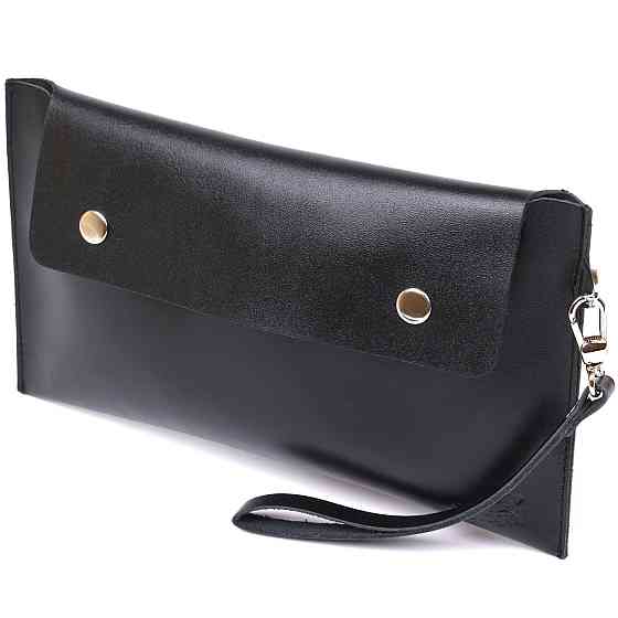 Кожаная тревел-косметичка Shvigel 16420 унисекс Черный Киев