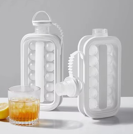 Портативна силіконова форма для льоду на 17 кульок ICE CUBE TRAY / Переносна пляшка для льоду Київ - фото 7