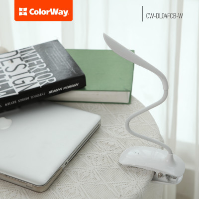 Настольная лампа ColorWay LED Flexible & Clip with built-in accumulator 500mAh (CW-DL04FCB-W) Винница - изображение 10