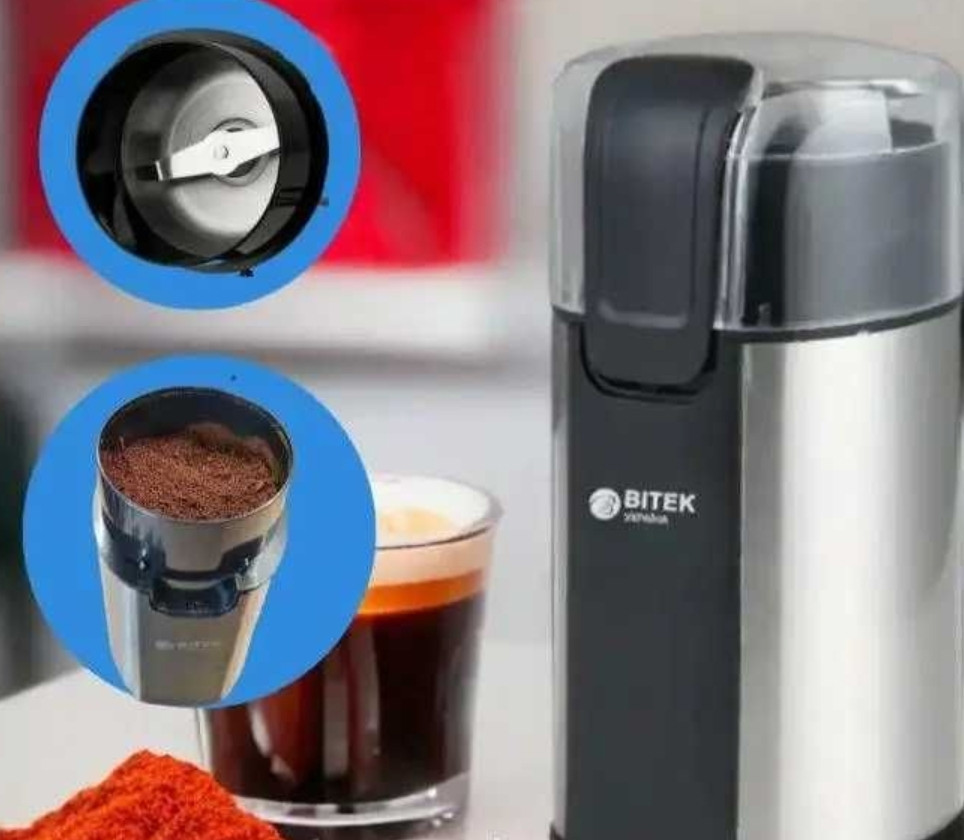 Кофемолка електрическая измельчитель роторная BITEK BT 6813 280Вт. Киев - изображение 5